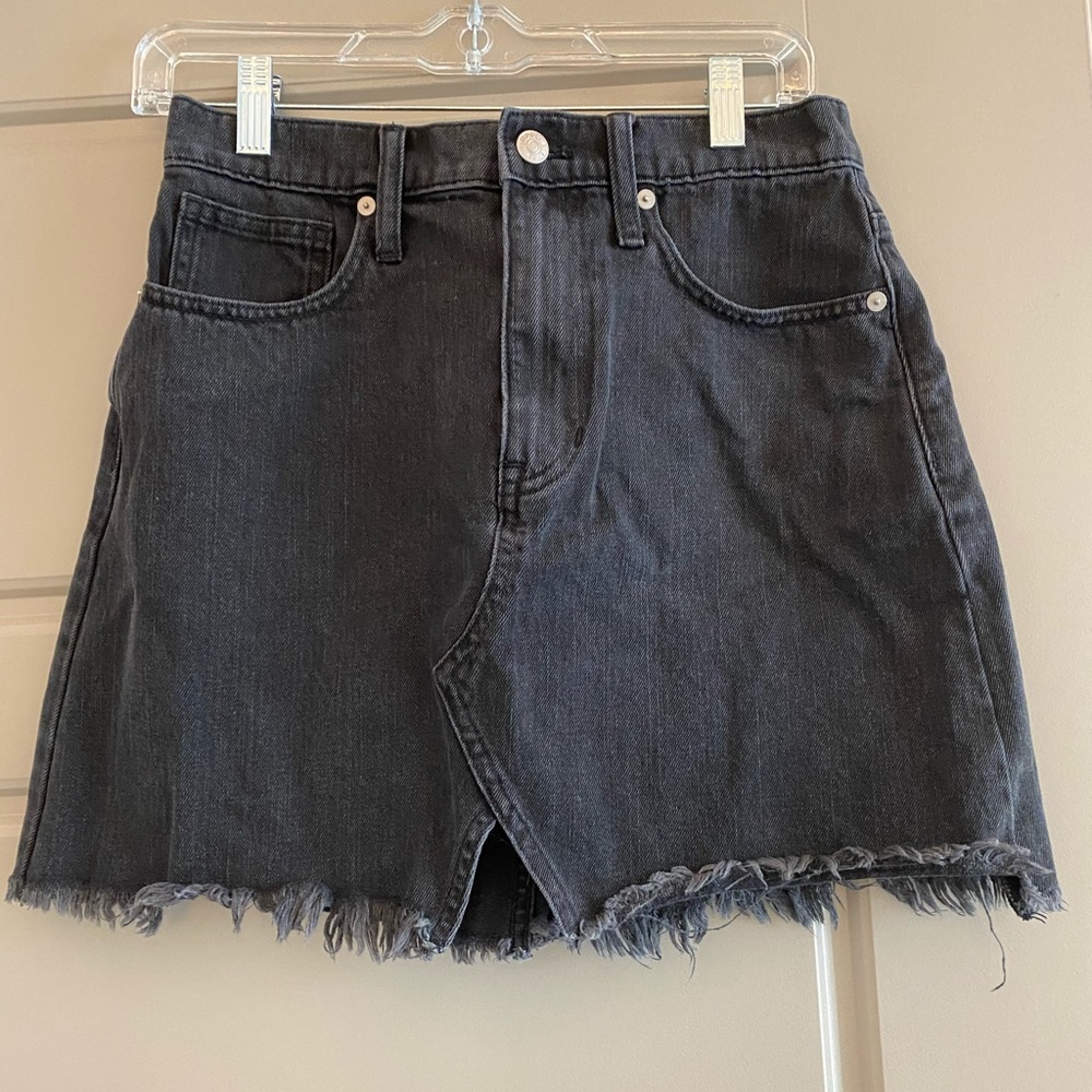 Madewell Charcoal Jean Skirt